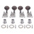 4Pcs Yootones Ukulele Tuner Tuning Pegs Keys 2L2R Machine Heads Set Compatible with 4 String Ukulele Guitar (Red Pearl)