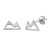 Small Mountains Earrings 925 Sterling Silver Stud Push Back