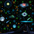 5 Sheets Glow in The Dark Moon Planets Stars for Ceiling Glowing Star Moon Planets Wall Decals Solar System Galaxy Space Stickers Nursery Wall Decals for Kids Boys Bedroom Party Decor (Night Sky)
