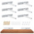 AddGrace 6 Pack Heavy Duty Floating Shelf Bracket Hidden Shelf Brackets Concealed Shelf Support for Floating Wood Shelves