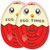 Lasubst Egg Timer for Boiling Eggs Soft Hard Boiled Egg Timer That Changes Color When Done,Red 2 Pack