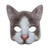 Hosfairy 1Pcs Halloween Half Face Cat Mask Animal Cat Mask for Halloween Christmas Easter Novelty Costume Party Accessory(Style E)