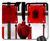 Mouse Pad - Glass Chimes Mobile Heart Red Love Valentine