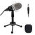 3.5mm Plug & Play PC Microphone, with Tripod Stand for Home Studio Recording Microphone for Computer, Smartphone, Podcasting Karaoke, YouTube, Skype, Games