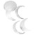 HEALEEP 1 Set Moon Phase Mirror Gothic Decor Witchy Room Decor Adhensive Moon Mirror Moon Phase Wall Decal Minimalist Home Decorative Wall Decals Moon Decor Acrylic 3D Bohemia Mirror Wall