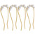Beaupretty Womens Hair Clips 4pcs Pearl Hair Forks U Shaped Hair Pin Stick Metal Hair Pin Women Hair Accessories for Bun French Hair Pin