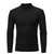 Men's Mock Turtleneck T-Shirts Long Sleeve Pullover Sweater Lightweight Basic Undershirt Slim Fit Top Solid Blouses Mens Gym Shirt T Shirts for Men Black