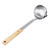 Zerodeko 1pc Grease Spoon Hot Pot Colander Spoon Skimmer Spoon Oil Filter Spoon Handled Soup Ladle Soup Scoop Hot Pot Spoon Ladle Soup Spoon Ladle Stainless Steel Wooden Handle Kitchen Oil