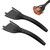 2Pcs Egg Flipper Spatula 2 in 1 Grip and Flip Spatula Tongs Egg Flipper Spatula Fried Grip Flip Tongs for Home Kitchen Cooking Baking (Black)
