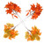 Cabilock 4pcs Maple Leaf Cuttings Autumn Decorations Maple Leaves Decorations Autumn Leaves Fake Maple Leaves Stems Thanksgiving Maple Leaf Autumn Table Decor Fake Plant Plastic Artificial