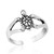 AeraVida Charming Little Marine Turtle .925 Sterling Silver Toe Ring or Pinky Ring
