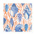 Caspari Shell Toile Luncheon Napkins in Coral & Blue - 20 Per Package