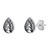 925 Sterling Silver Pine Tree Stud Earrings Push Back