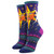 Women's Crew Socks Laurel Burch Sun and Moon Purple