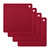 Smithcraft Silicone Trivets for Hot Dishes, Pots and Pans, Hot Pads for Kitchen, Merlot Red Silicone Pot Holders Mats for Kitchen Quartz Counter Heat Resistant Mat, Flexible Table Trivet Mat Set 4