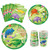 Reptile Party Tableware Set - 64 PCS Reptile Birthday Party Supplies for Kids Boys Snake Turtle Alligator Dinnerware for Jungle Animal Party Paper Plates Napkins Cups Serves 16 Guests