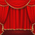 Leowefowa Vinyl 8X8FT Red Curtain Backdrop Golden Theatre Show Decoration Wallpaper Photography Background Kids Adults Photo Studio Props