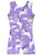 TENVDA Gymnastic Leotards for Girls 4t 5t Sparkly Purple Unicorn Print Sleeveless One-Piece Biketard with Shorts Unitard