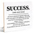 Inspirational Success Sign - Motivational Desk Decor Success Definition Wood Desk Sign Table Shelf Desktop Home Office Decoration 6.3 x 6.3 Inches