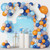 117Pcs Blue Birthday Party Supplies Balloons Garland Kit,White Dog Paw Balloons Arch for Baby Shower Girls and Boys Blue Theme Happy Birthday Party Decorations