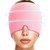 EXQUISLIFE Migraine Ice Head Wrap, Headache Relief Hat for Migraine Cap, Hot and Cold Therapy, Headache Eyes Mask for Sinus, Puffy Eyes, Tension and Stress Relief (Pink)
