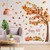 HINIHAO Autumn Fall Leaves Wall Sticker Maple Tree Wall Decal DIY Branch Pumpkin Wall Stickers Removable Yellow Leaf Wall Decal for Bedroom Livingroom Kids Bedroom Nursery Rooms (Maple Tree)