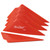 NEWISHTOOL 5-Pack Window Tint Tools Triangle Squeegee, 80A Hardness Red Corner Squeegee Tool Contour Squeegee with Multi-Edge, Window Tint Squeegee for PPF, Car Wrapping, Window Film Application