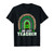 One Lucky Teacher St Patrick's Day Rainbow Leopard Shamrock T-Shirt