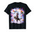 llama dinosaur laser-eyes space cat - rainbow T-Shirt