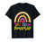 100 Days Smarter 100th Day Of School Teacher Rainbow T-Shirt 100 Days Smarter 100th Day Of School Teacher Rainbow T-Shirt
