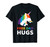 Free Dad Hugs Rainbow LGBT Pride Tshirt Flag Family T-Shirt