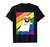 LGBTQ Flag Gay Pride Month Rainbow Ghost With LGBT Glasses T-Shirt