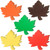 360 Pieces Maple Leaves Cutouts Fall Leaf Paper Cut Outs Assorted Colors Fall Leaves Die Cuts for Autumn Thanksgiving Classroom Bulletin Board Decor, Autumn Crafts