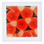 3dRose Image of Bright Orange with Peach and Black in Fractal Mandala - Quilt Squares (qs_351028_5)