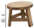 Park Hill 5.5" x 7" Wooden Mini Stool Display Stand