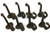 IWGAC Set of 8 Cast Iron Double Acorn Coat Hooks