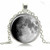 AttractionOil Gifts Astronomy Moon Pendant Waxing Gibbous Moon Jewelry Glass Photo Cabochon Necklace