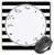 3dRose Musical Clock Face - Music Notes Time Musician Black and White... - Mouse Pads (mp-362992-1)