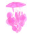 Small Capiz Shell Windchime Seashell Chime (Pink)