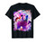 Kitty Cat Riding On Rainbow Llama In Space T-Shirt