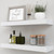 Boswillon White Floating Shelves Set of 2, Wall Mounted Small Shelves for Room, Modern Hanging Shelves for Wall Decor, Display Wall Storage Shelves for Living Room, Bedroom, Bathroom, Kitchen - White