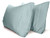 LuxClub Collection Pillowcases 2 Pack - Eco Friendly Wrinkle Free Cooling Pillow Cases with Satin Trim - Machine Washable Hotel Bedding Silky Soft - Light Teal Standard/Queen