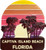 Captiva Island Beach Florida Souvenir Hand Painted Resin Refrigerator Magnet Sunset and Palm Trees Design Single