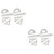 COHEALI 4 Sets Triangle Plate Ruler Protractor Shower Douche Nozzle Geometry Stationery Math Geometry Tool Linear Ruler Metal Student Centimeter Ruler