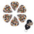 6 Pcs Guitar Picks 3 Different Thickness Guitar Pick For Acoustic Beautiful Breakfast Guitar Picks Guitar Accessories Guitar Plectrums For Bass Electric Acoustic Guitars Ukulele