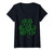 Womens Oboes Inside Shamrock St. Patrick's Day Instrument V-Neck T-Shirt