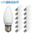 Viribright Lighting 74552-12 Viribright Chandelier, B10 (3.2W) 25 Watt Equivalent Light, Warm White (2700K), 270 Lumen, E26 led Bulb Base-Pack of 12, 12-Pack