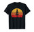 Retro Sun Minimalist White Pine Tree Silhouette Graphic T-Shirt