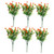 ABOOFAN 6pcs Simulation Camellia Home Plant Decors Artificial Flower Faux Plants Flower Arrangement Decorations Green Artificial Leaves Floral Stems Plastic Artificial Leaf Rose