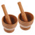 RUNROTOO 2 Sets Spices Pestle Seasoning Grinding Bowl Crush Pot Spices Grinding Bowl Mortar with Pestle Seasoning Pestle Household Grinding Bowl Spices Mortar Plastic Garlic Masher